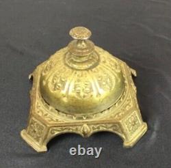 Sonnette d hôtel, comptoir, table XIXeme bronze et laiton Napoléon III