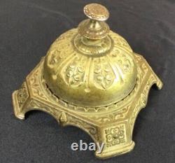 Sonnette d hôtel, comptoir, table XIXeme bronze et laiton Napoléon III