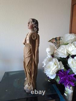 Statue Représentant Saint Jean-Baptiste En Bois Polychrome. 1ere Moitié XVIII