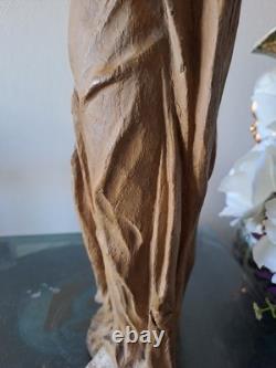 Statue Représentant Saint Jean-Baptiste En Bois Polychrome. 1ere Moitié XVIII