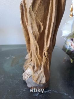 Statue Représentant Saint Jean-Baptiste En Bois Polychrome. 1ere Moitié XVIII