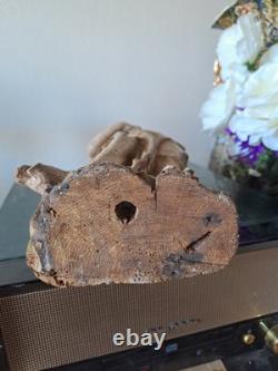 Statue Représentant Saint Jean-Baptiste En Bois Polychrome. 1ere Moitié XVIII