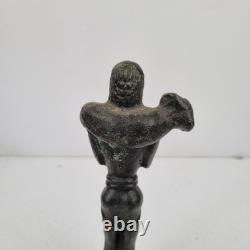 Statuette, Bronze, Hermès, Criophores, Artefact Agneau, Haut 24 Cm. Curiosité