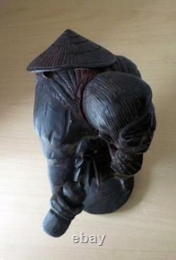 Statuette en bois de pèlerin d'Asie Chine
