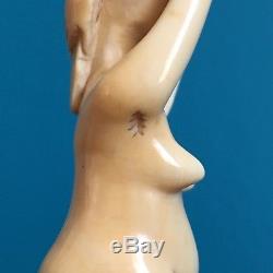 Statuette femme nue / érotique / art populaire / Bagnard, marin XIXème os bovin