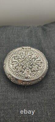 Superbe Boîte à tabac Indienne en argent Années 1900 24g