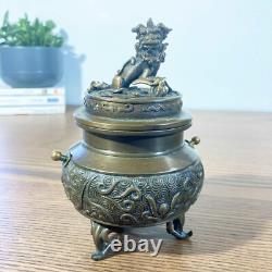 Superbe Brule parfum Chinois en Bronze ancien tripode