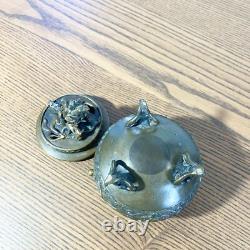 Superbe Brule parfum Chinois en Bronze ancien tripode