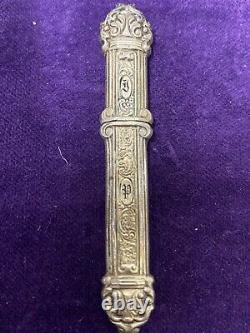 Superbe Et Ancien Nécessaire De Couture En Argent Dans Son Coffret Bois Noble