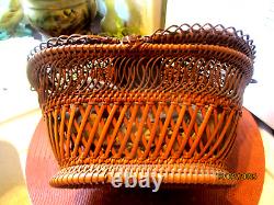 Superbe Et Tres Rare Panier Ancien Napoleon Iii/collection/artisanal