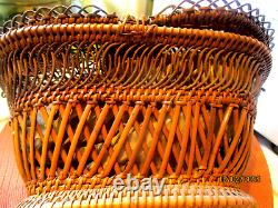 Superbe Et Tres Rare Panier Ancien Napoleon Iii/collection/artisanal
