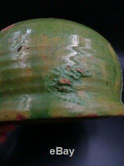 Superbe Passoire En Terre Vernissée Ancienne Savoie Art Populaire Vers 1860-1880 Superbe Passoire En Terre Vernissée Ancienne Savoie Art Populaire Vers 1860-1880