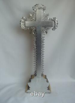 Superbe crucifix à dorure mixte (or et argent) Epoque Napoléon III