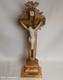 Superbe Crucifix Dor&eacute; &agrave; La Feuille D'or Fin Xixe Si&egrave;cle