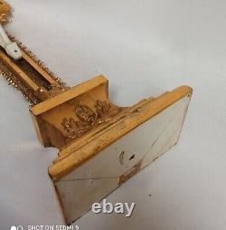 Superbe crucifix doré à la feuille d'or fin XIXe siècle
