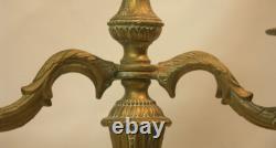 Superbe paire bougeoirs flambeaux 36cm3.8kg métal 4 bras de lumière bougie