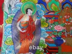 THANKA Art Bouddhique du Tibet représente Bouddha SHAKIAMOUNI dimension 68/118 c