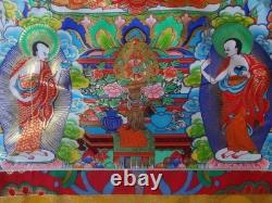 THANKA Art Bouddhique du Tibet représente Bouddha SHAKIAMOUNI dimension 68/118 c