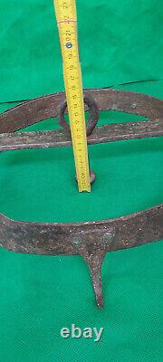 TRÈS ANCIENNE COURONNE D'OFFICE XVIII XIX e FER FORGÉ cuisine, boucherie