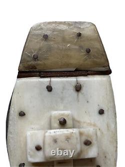 Tabatière Boîte à Priser Ouverture à Système Cercueil Croix Art Populaire XIXème
