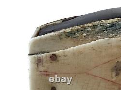 Tabatière Boîte à Priser Ouverture à Système Cercueil Croix Art Populaire XIXème