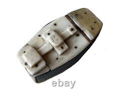 Tabatière Boîte à Priser Ouverture à Système Cercueil Croix Art Populaire XIXème