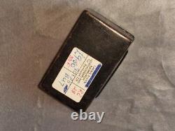 Tabatiere en bois noirci couvercle damier (Maçonnique) XVII XVIè 7cm