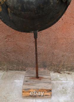 Tres Ancien Coq de Clocher Belle Girouette Cuivre Riveté Antique Weather Vane