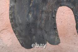Tres Ancien Coq de Clocher Belle Girouette Cuivre Riveté Antique Weather Vane