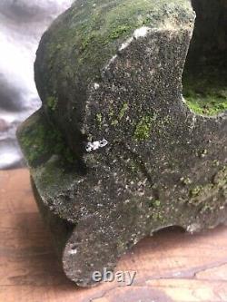 Très Belle Sculpture Pierre Sculpté Élément Architecture XIXe Patine++ Fleur Lys