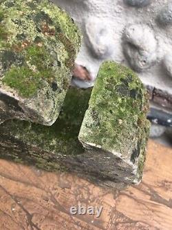 Très Belle Sculpture Pierre Sculpté Élément Architecture XIXe Patine++ Fleur Lys