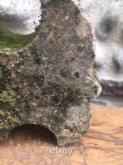 Très Belle Sculpture Pierre Sculpté Élément Architecture XIXe Patine++ Fleur Lys