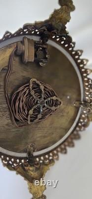 Très RARE Lampe en Bronze avec des Jumelles incrustées de Nacre / Cabaret Paris