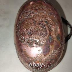 Très Rare Bol de mendiant persan en cuivre fait main Antique