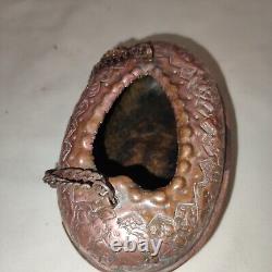 Très Rare Bol de mendiant persan en cuivre fait main Antique