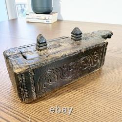 Très ancienne Boîte Chinoise asiatique Début XIX ème Sculpté