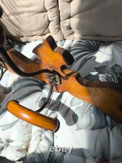 Très beau porte manteau 19eme en bois de merisier