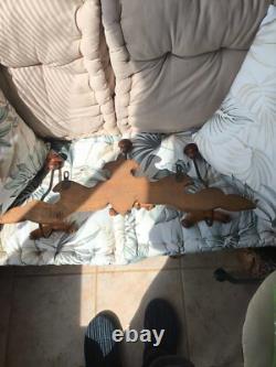 Très beau porte manteau 19eme en bois de merisier