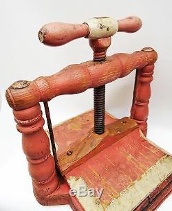 Trés déco et rare presse à herbier 19ème tout en bois art populaire