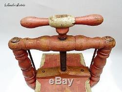 Trés déco et rare presse à herbier 19ème tout en bois art populaire