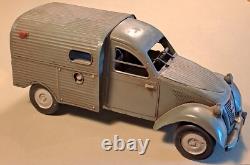 Trésor d' ART POPULAIRE grande maquette artisanale FOURGONNETTE 2CV années 50