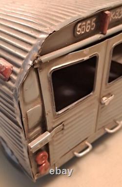 Trésor d' ART POPULAIRE grande maquette artisanale FOURGONNETTE 2CV années 50