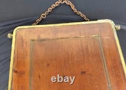 Triptyque Napoléon III marqueterie laiton miroir de Barbier, coiffeurs