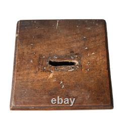 Tronc d'Église Bois Sculpté Art Populaire France Religion Quête XVIIIème Siècle