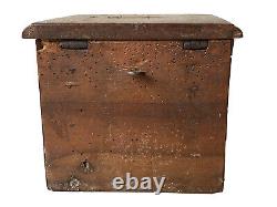 Tronc d'Église Bois Sculpté Art Populaire France Religion Quête XVIIIème Siècle