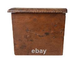 Tronc d'Église Bois Sculpté Art Populaire France Religion Quête XVIIIème Siècle