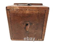 Tronc d'Église Bois Sculpté Art Populaire France Religion Quête XVIIIème Siècle