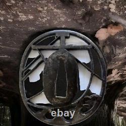 Tsuba sukashi chrétiens Japon Période Muromachi Edo Sukashi Bateaux Chrétiens