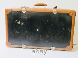 VALISE ANCIENNE 1920/30 NOMBREUSES ÉTIQUETTES (authentiques) D'HÔTELS ITALIENS