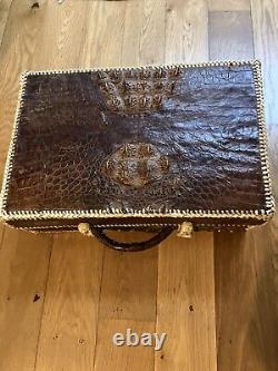 Valise ancienne En Crocodile